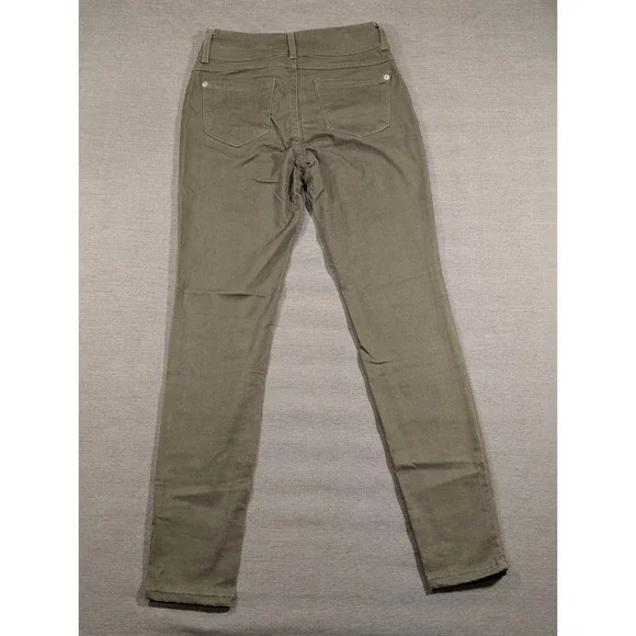 No Boundaries Olive Green Mid Rise Skinny Colored Pants Womens Jeggings Size 5 - Picture 2 of 4